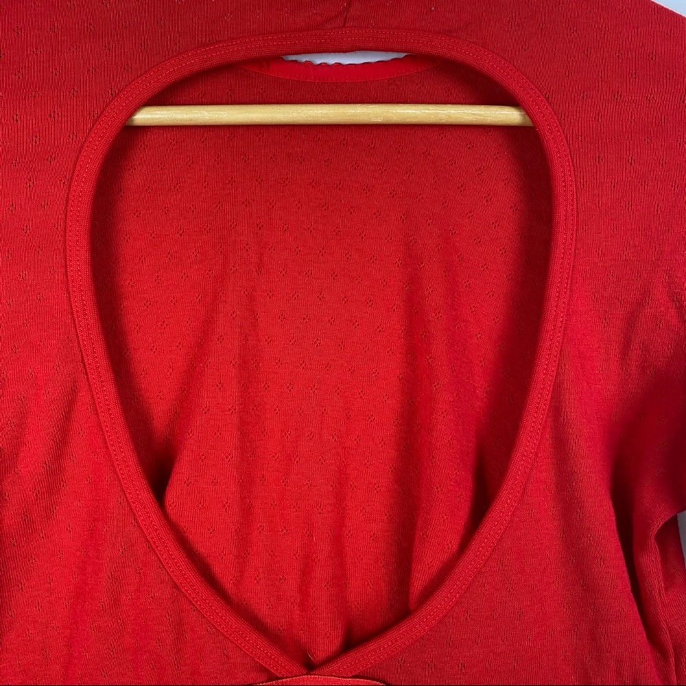 SAVAGE x FENTY Red Long Sleeve Crop Top L - Picture 7 of 9